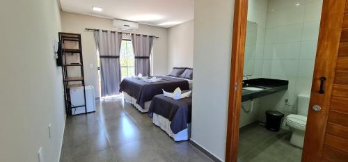 Bilik mandi di Euro Flat Hotel
