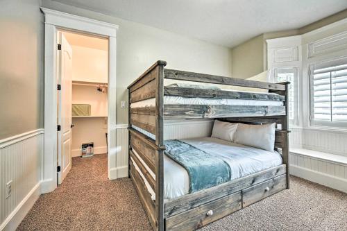 a bedroom with a bunk bed in a room at Classy Bellemont Home with Hot Tub and Playground in Bellemont