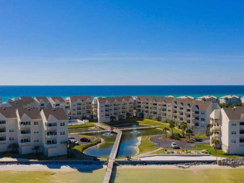 an aerial view of an apartment complex at the beach at Baywatch #C5 in Pensacola Beach
