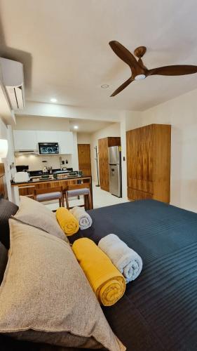 Postel nebo postele na pokoji v ubytování Condominio en Tulum, la Veleta.