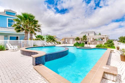 a swimming pool in the backyard of a house at Las Joyas Bayview Home #217 in Port Isabel