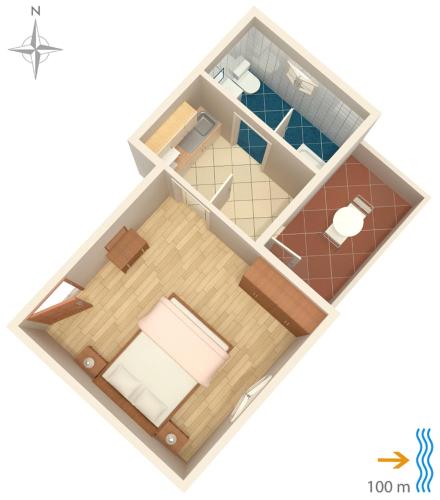 Κάτοψη του Family friendly seaside apartments Susak, Losinj - 8050