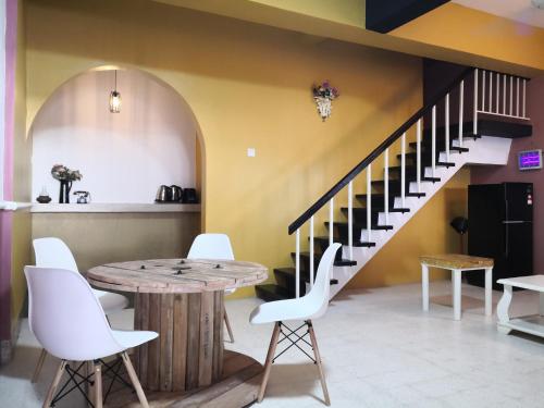 Χώρος καθιστικού στο H&T Vintage Decor Homestay