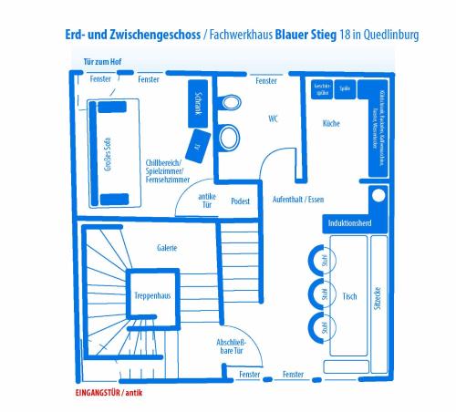 Blauer Stiegの見取り図または間取り図