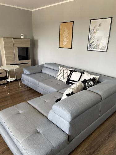 Televízia a/alebo spoločenská miestnosť v ubytovaní Apartament Wałbrzych