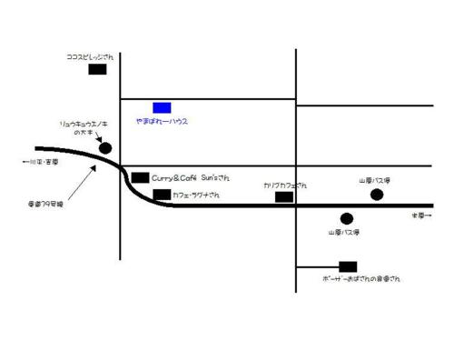 a schematic diagram of the proposed route for the subway at AsobiBASE Yamabare-House in Ishigaki Island