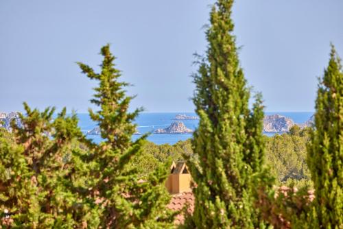 a view of the ocean through the trees at Bordoy Don Antonio in Paguera