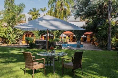 Jardín al aire libre en La Joyita Cuernavaca