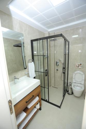 Koupelna v ubytování HaciBayramHotel