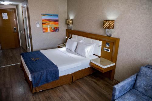 Katil atau katil-katil dalam bilik di Selçuk Hotel