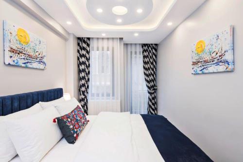 Postel nebo postele na pokoji v ubytování Taksim Devrim House