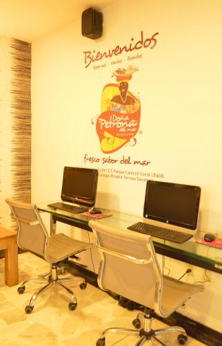 TV a/nebo společenská místnost v ubytování Hotel Ciudad Bonita