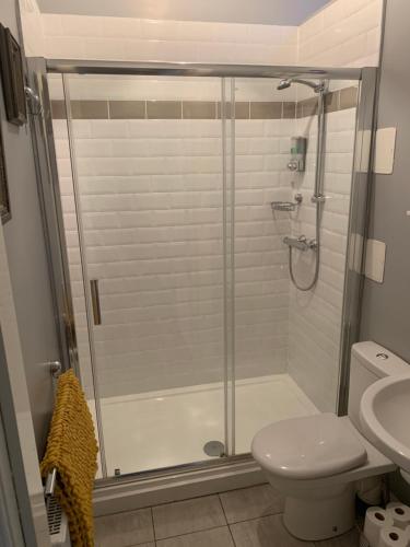 A bathroom at 1 bed central apartment, Hawick