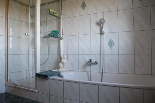 Ένα μπάνιο στο Ferienwohnung Knaub