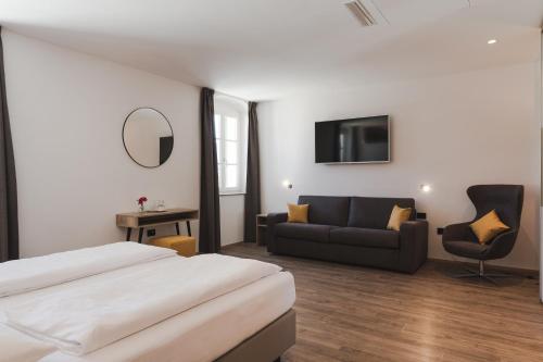 TV a/nebo společenská místnost v ubytování Hotel Mandelhof