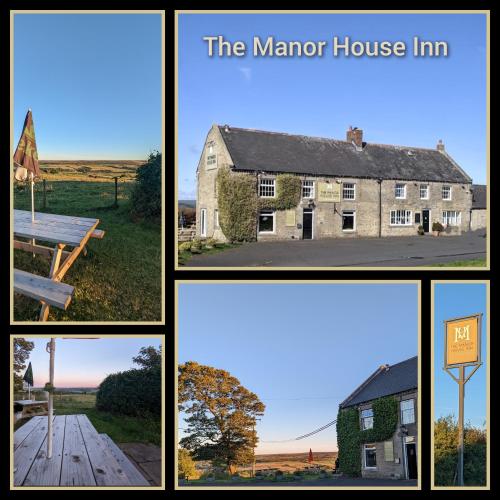 a collage of pictures of a manor house at The Manor House Inn in Shotley Bridge