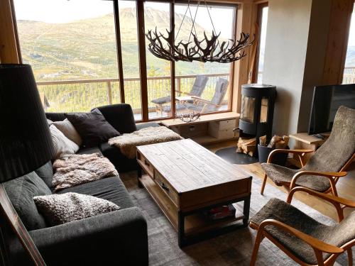 Istumisnurk majutusasutuses Gaustatoppen Lodge - Mountain View - Gaustablikk