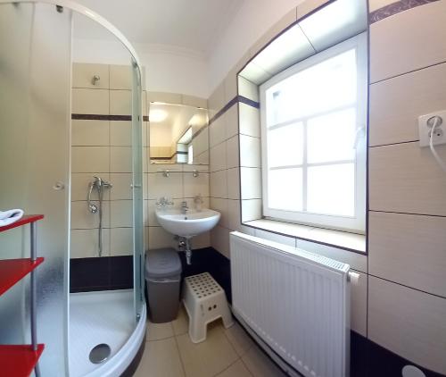 Ein Badezimmer in der Unterkunft Hotel Hradec