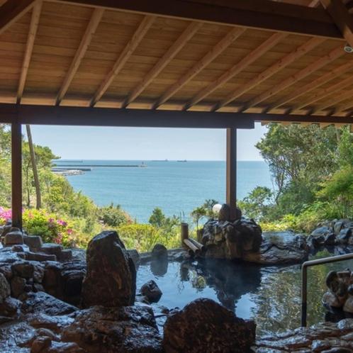 a view of the ocean from a house at Onahama Ocean Hotel & Golf Club in Iwaki
