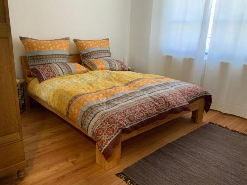 Ένα ή περισσότερα κρεβάτια σε δωμάτιο στο Ferienhaus Mosel 2.0