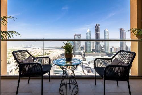 Uma varanda ou terraço em Kempinski residences-previously The Address Dubai mall