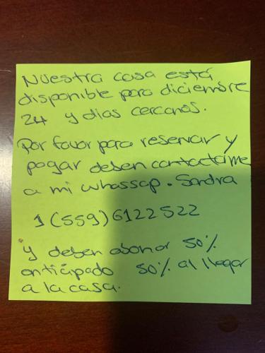 a piece of paper with handwriting on it at California in Anapoima