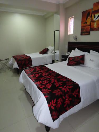 Hotel Spa Machupicchuにあるベッド