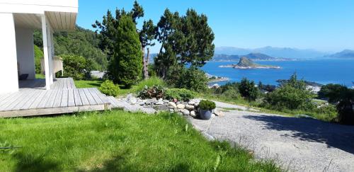 a house with a view of the water at Relaxing place on Godøya in Godøy