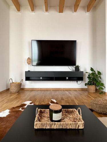TV a/nebo společenská místnost v ubytování Holiday house DOMa Nová Lesná