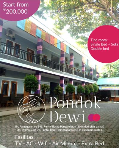 a flyer for a pondock devominium at Pondok Dewi in Pangandaran