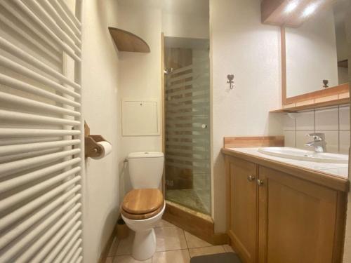 a bathroom with a toilet and a sink at Appartement Praz-sur-Arly, 1 pièce, 6 personnes - FR-1-603-47 in Praz-sur-Arly