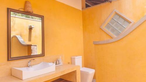 Koupelna v ubytování Birds Paradise Cabanas Unawatuna