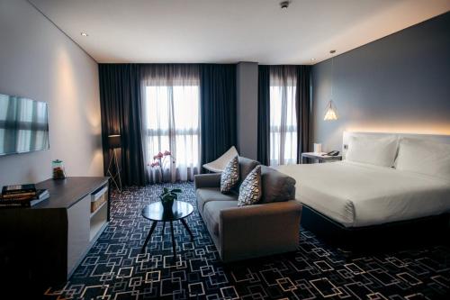 Katil atau katil-katil dalam bilik di Trademark Hotel, a Member of Design Hotels