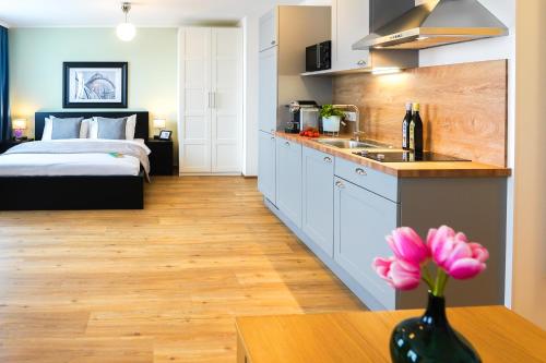 Citadines South Viennaにあるキッチンまたは簡易キッチン