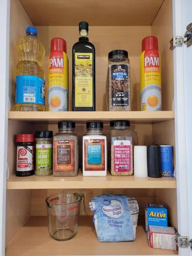 a pantry filled with lots of different types of food at Midway to Heaven! BRAND NEW 5 bed 4.5 bath, HOTTUB in Midway