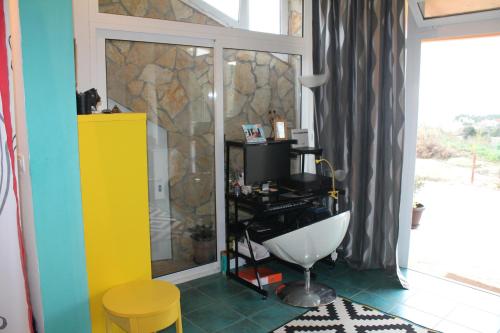 a room with a mirror and a desk in a room at Apartments with a parking space Mali Iz (Iz) - 15278 in Veli Iž