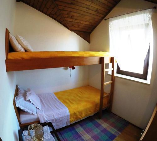 a bedroom with a bunk bed and a window at Holiday house with a parking space Lozisca, Brac - 15444 in Ložišće