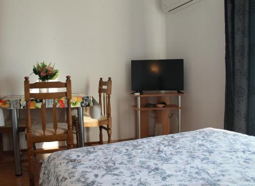 Televízia a/alebo spoločenská miestnosť v ubytovaní Studio Brodarica 15708b
