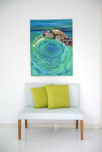Гостиная зона в Beach Homes Aruba
