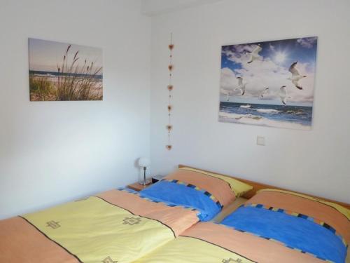 Postel nebo postele na pokoji v ubytování Heubude