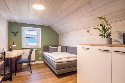Katil atau katil-katil dalam bilik di Bezauberndes Gästehaus