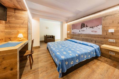 Cama o camas de una habitación en Hotel Cima Belpra'