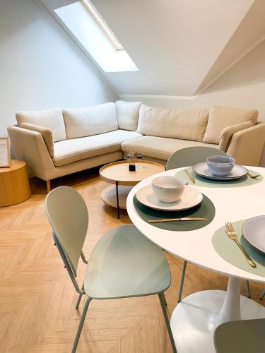 Χώρος καθιστικού στο Apartamenty Paproć i Malina - 300 metrów do centrum