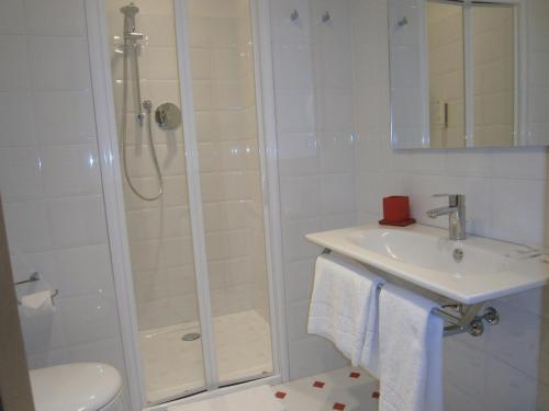 Koupelna v ubytování Albergo Visconti