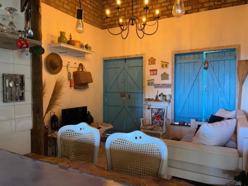 Posezení v ubytování Vivenda Boibepa - Deslumbrante casa na ilha de Boipeba, com vista panorâmica para mata, quartos com ar condicionado