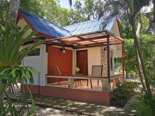 Bygningen som resortet ligger i