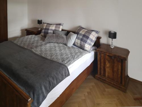Кровать или кровати в номере Stadtpanorama