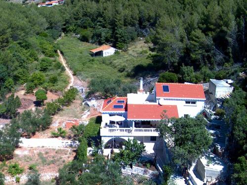 an aerial view of a house with red roof at Holiday Home Maja in Žrnovo