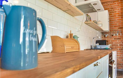 Η κουζίνα ή μικρή κουζίνα στο Nice Home In Nowe Warpno With Kitchen