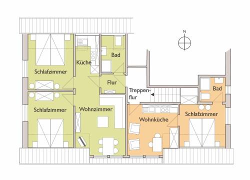 a floor plan of a house at Hus-Pellworm-2-Ferienwohnung-Meereswelle in Pellworm